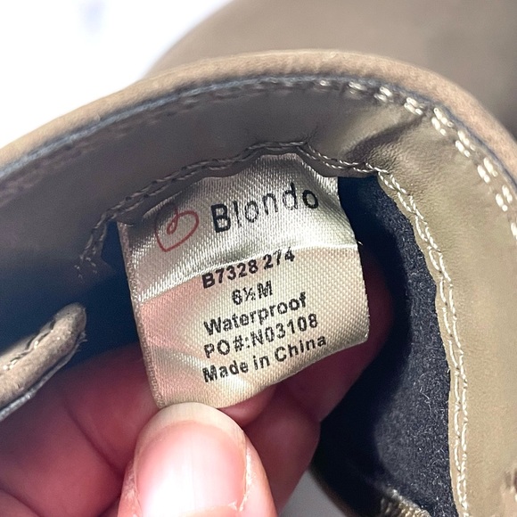 Blondo Dagger Taupe Waterproof Bootie Size 6.5 - Picture 9 of 15